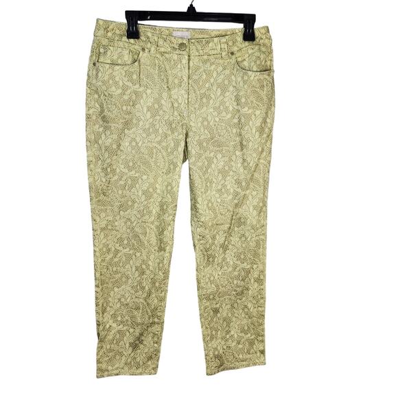 Chico's Womens Skimmer Crop Pants Size .5 US 6 Vintage Lace Casual Sateen Pocket - Picture 1 of 9